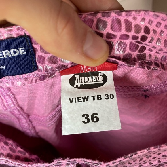 Vintage Acquaverde pink snakeskin flared pants - Picture 5 of 13